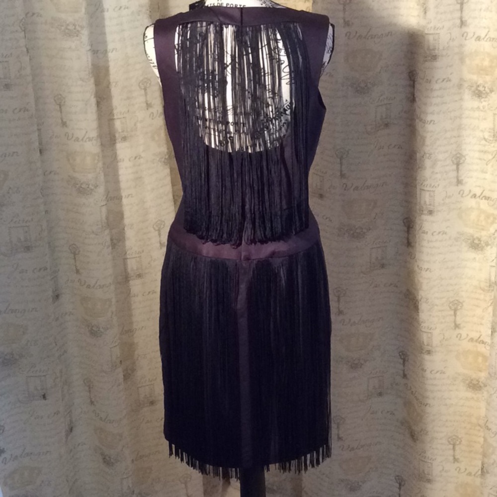 Black Halo Fringe Dress